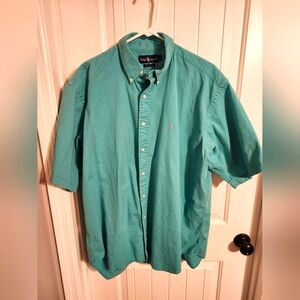 Polo by Ralph Lauren Green Casual Button Down Shirt  Size: XL